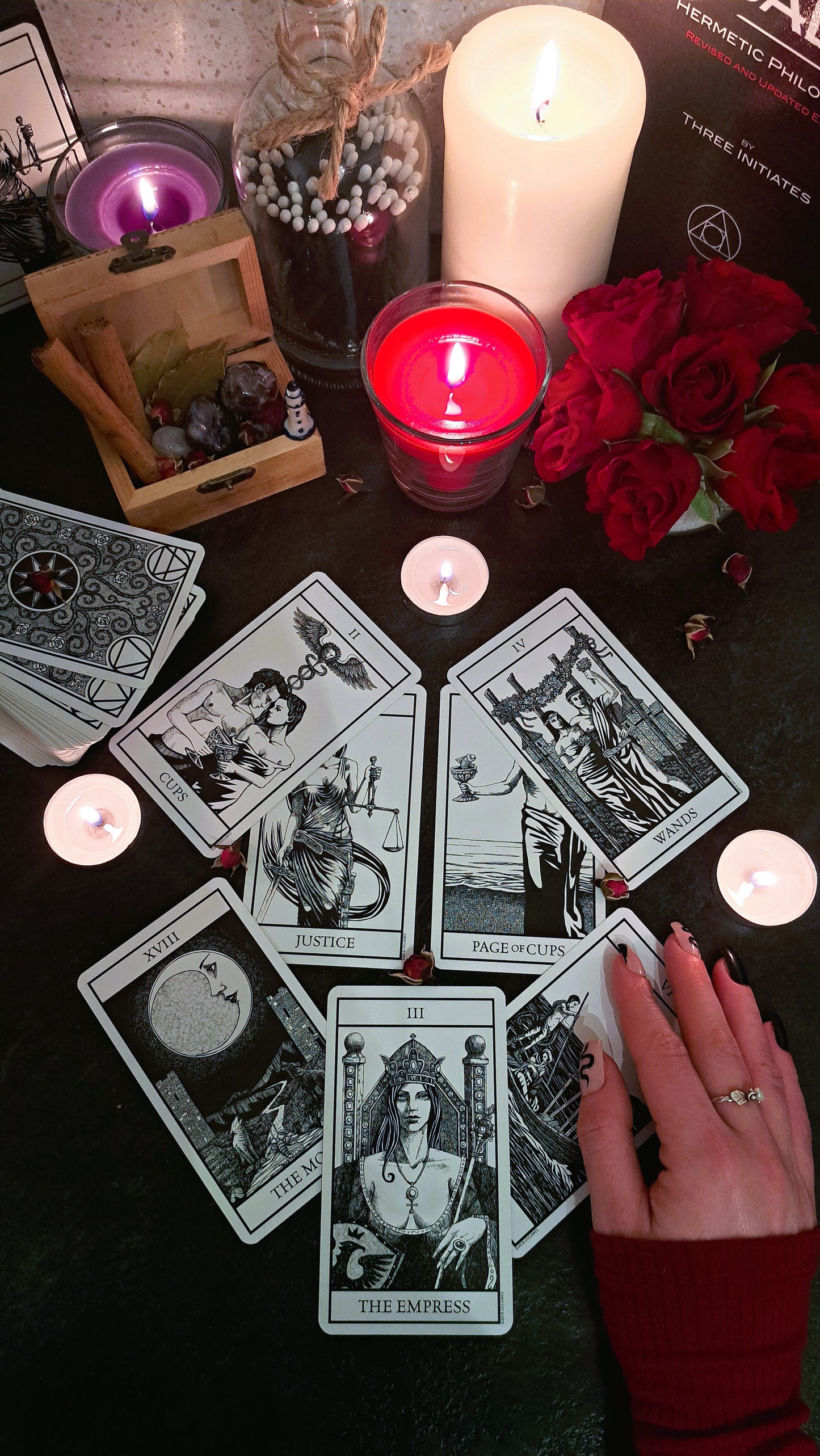 Short Love Tarot Reading - You, them & us 7 card spread