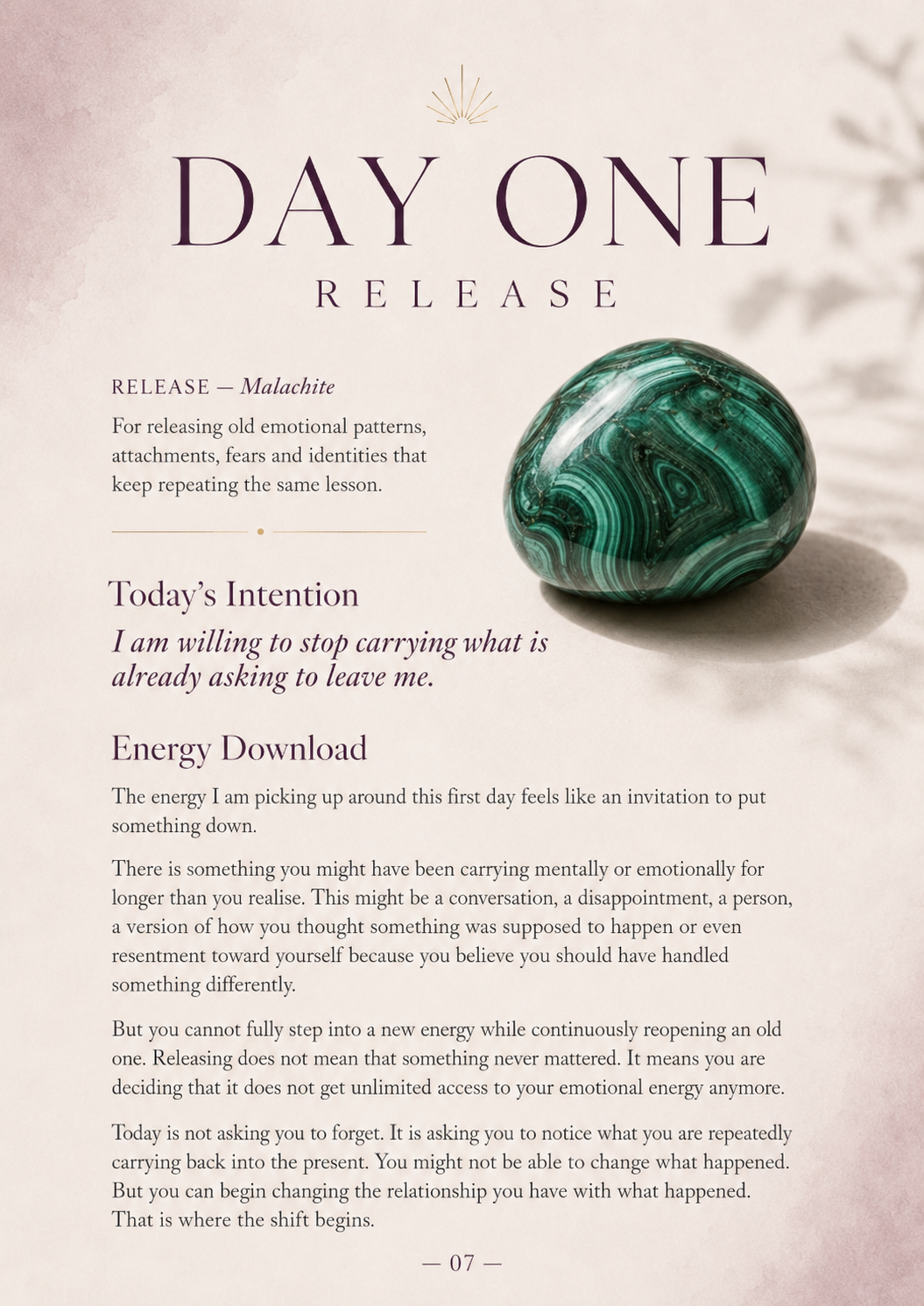✨THE 7-DAY ENERGY SHIFT - Digital Guided Workbook ✨